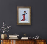 Robin On Welly - Original