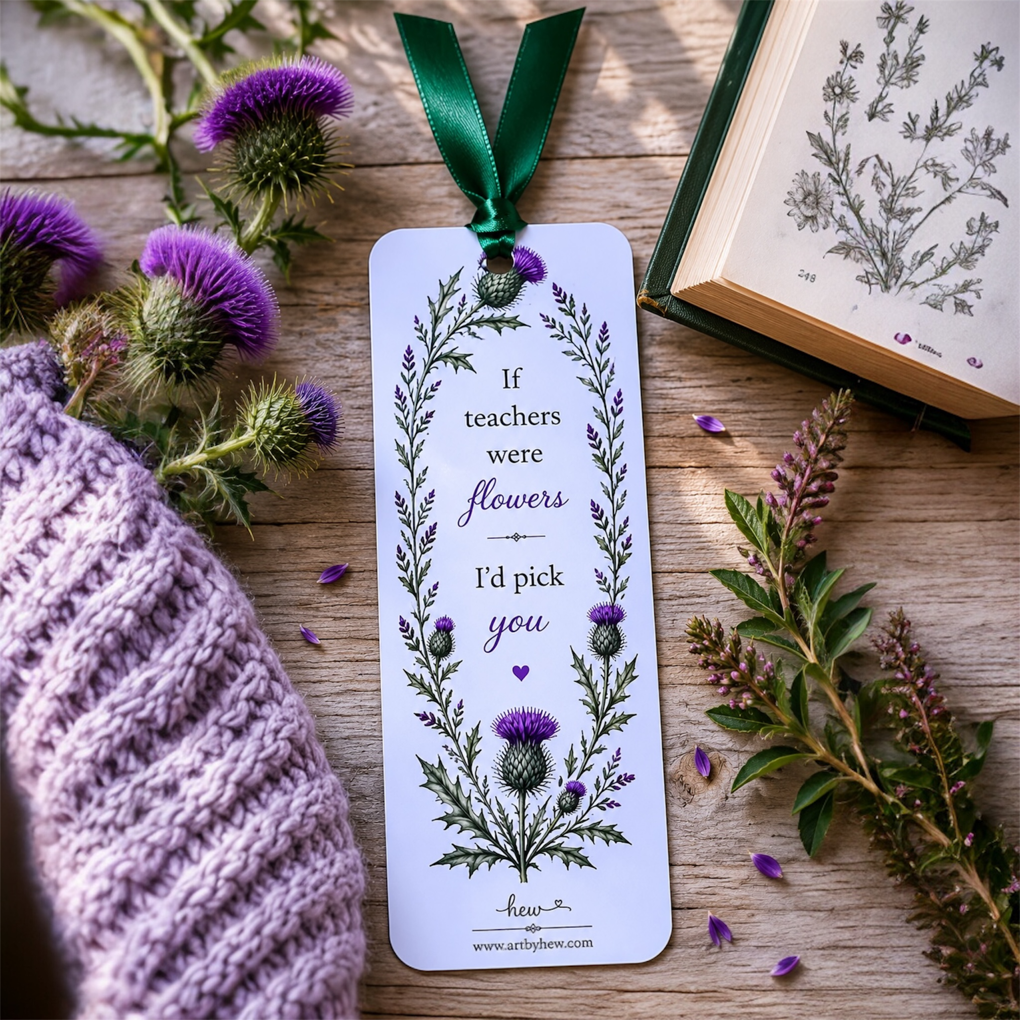 Thistle Teacher Bookmark