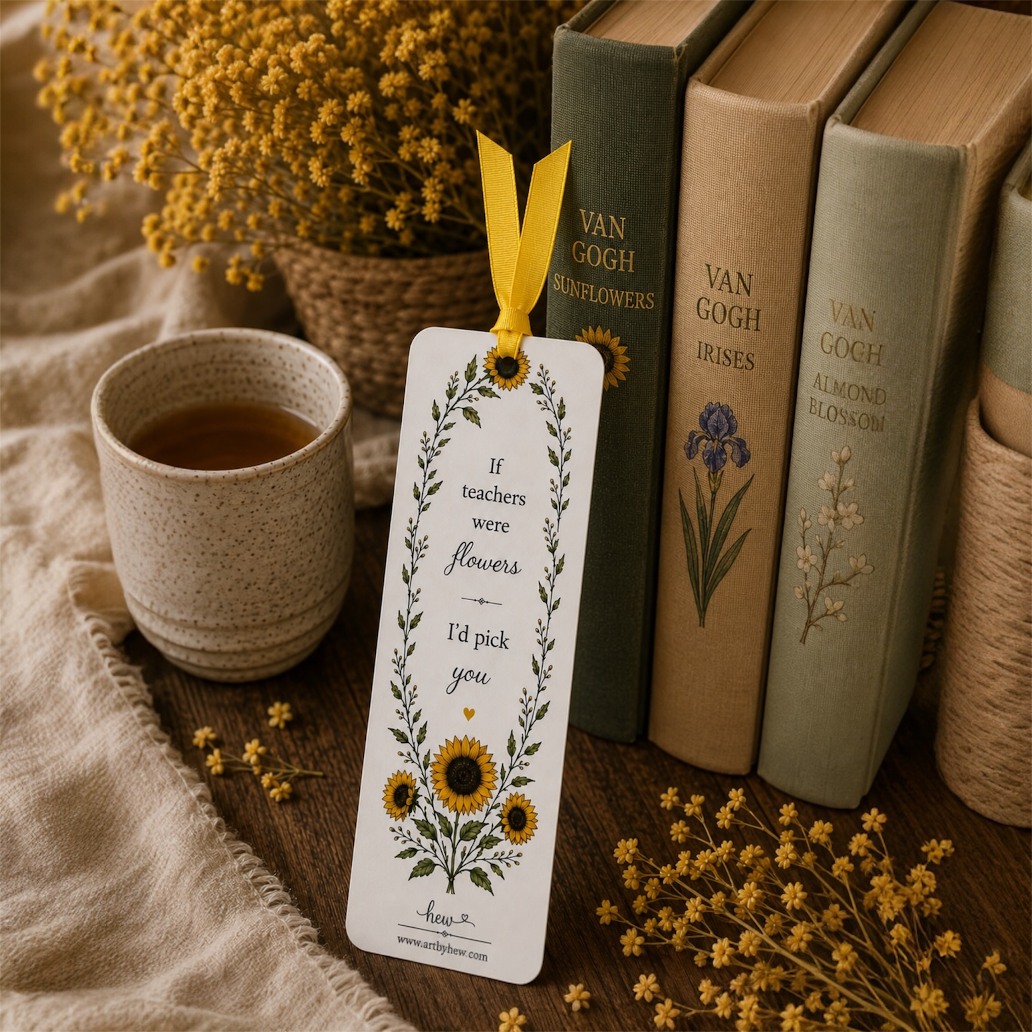 Sunflower Teacher Bookmark