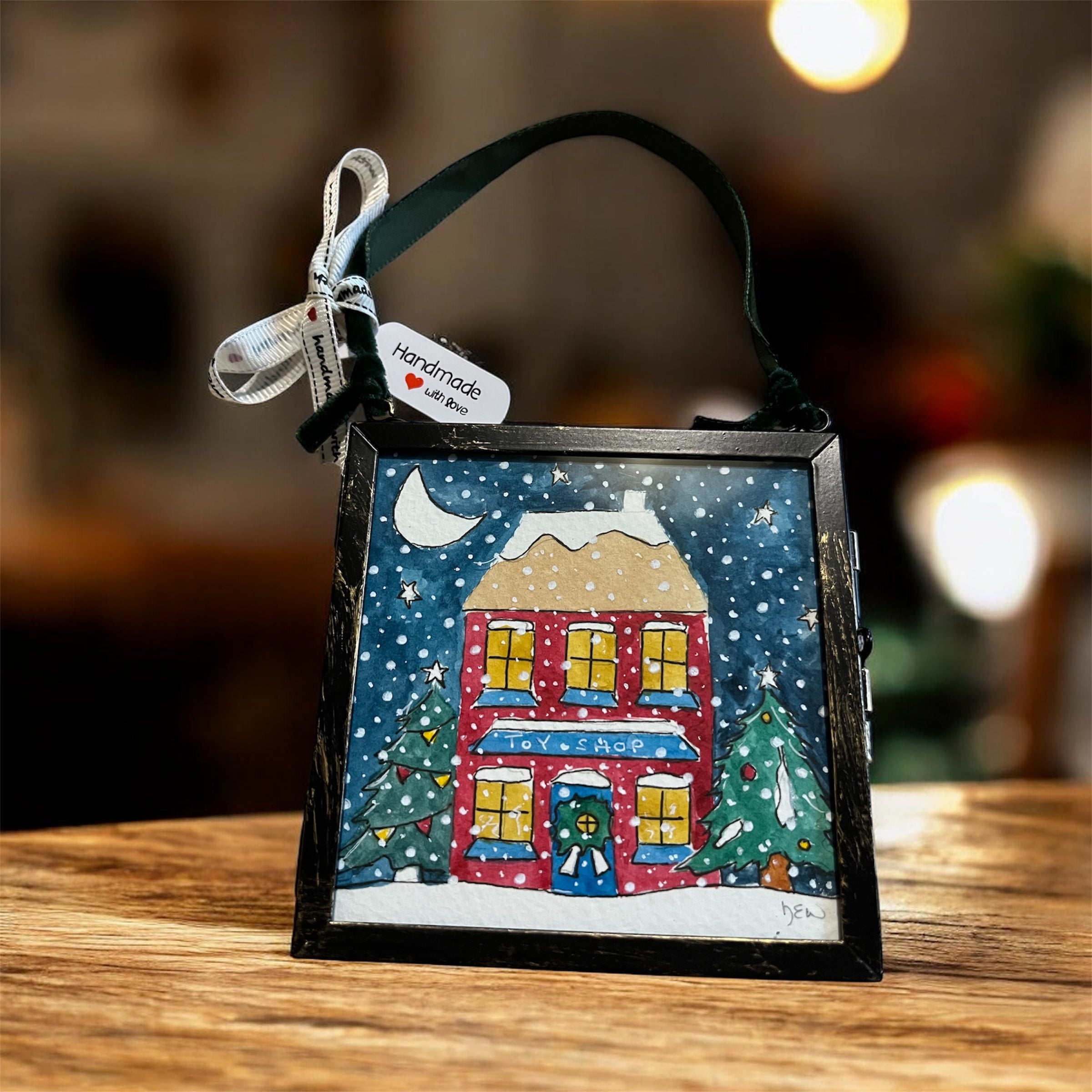 Reversible Hanging Tree Decoration - Original Watercolour