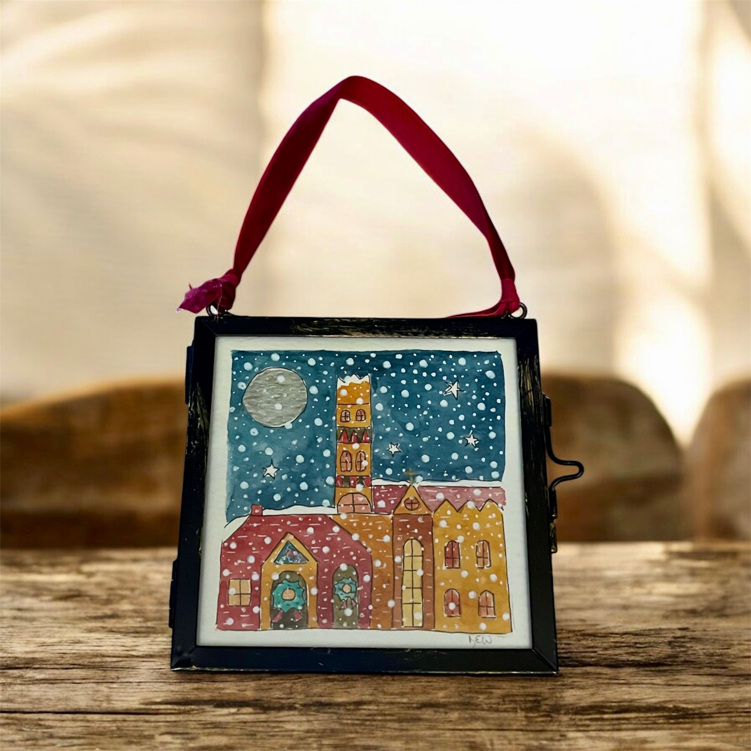 Hanging Tree Decoration - Original Watercolour