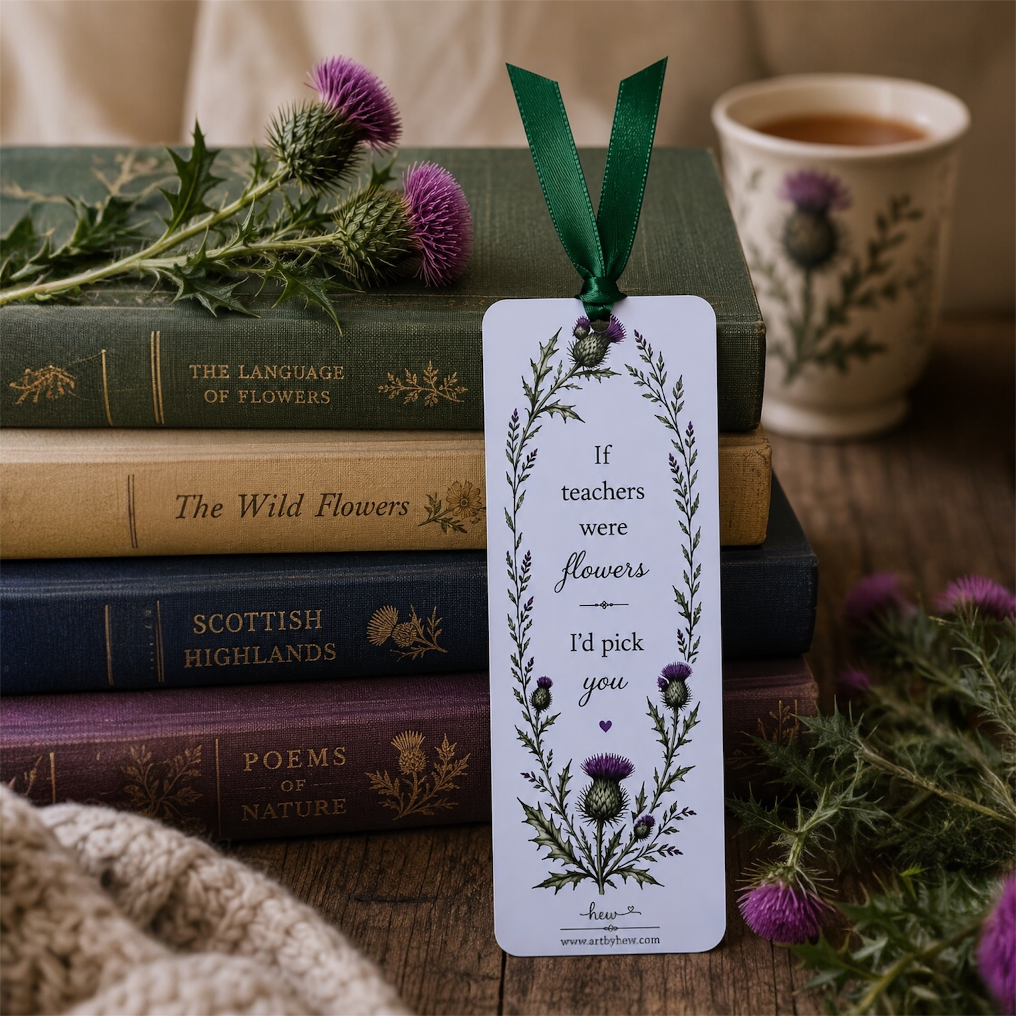 Thistle Teacher Bookmark
