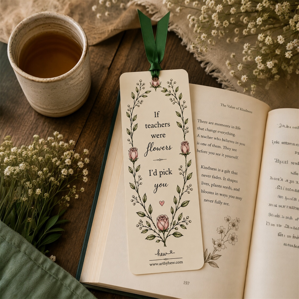 Rose Teacher Bookmark