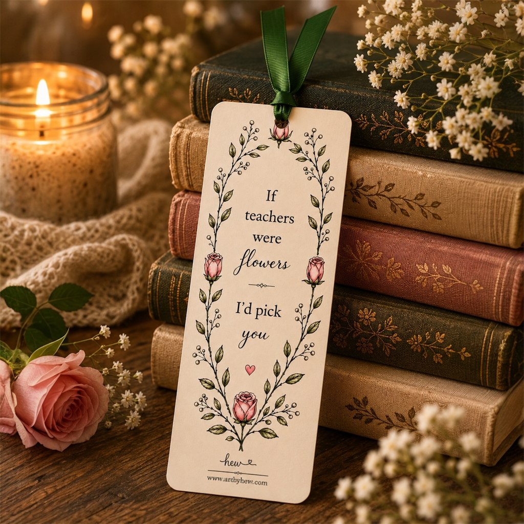 Rose Teacher Bookmark