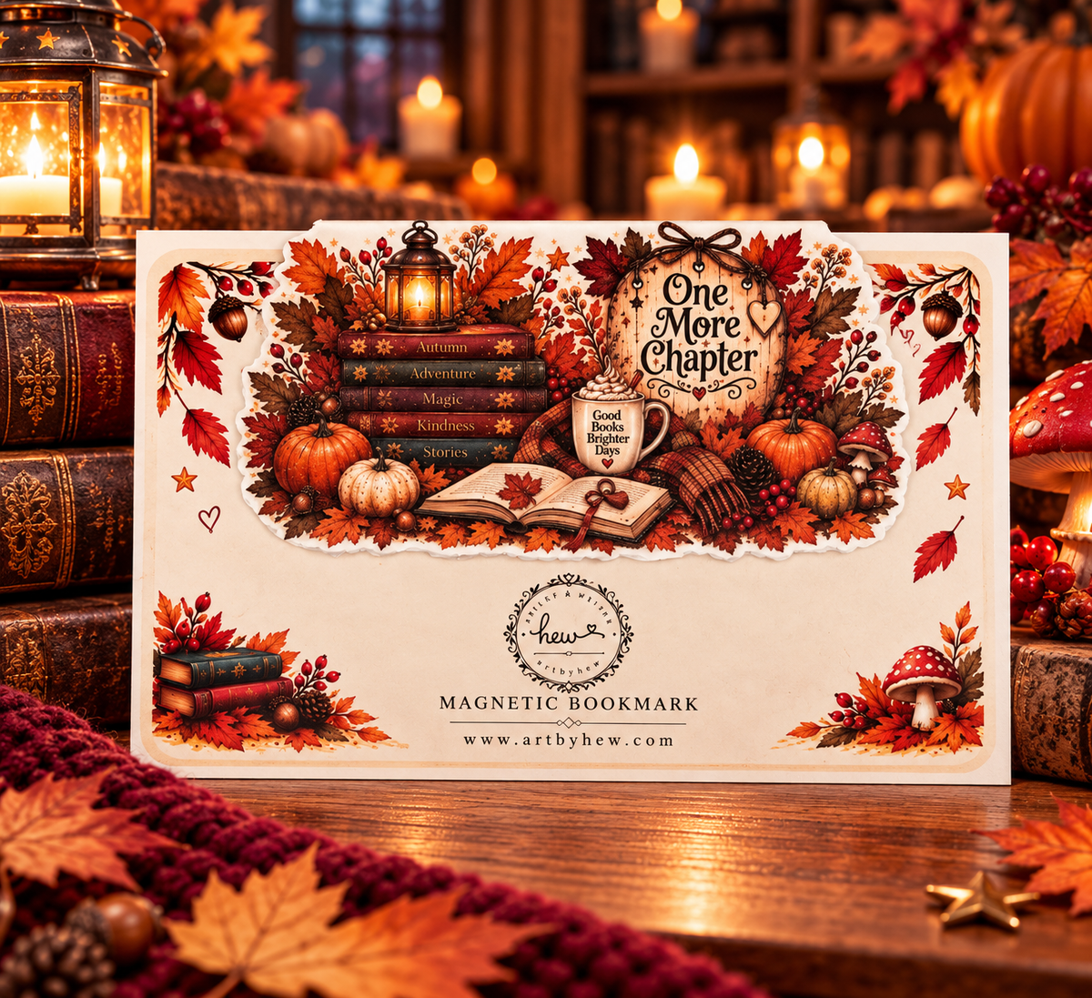 Magnetic Bookmark - One More Chapter Autumn