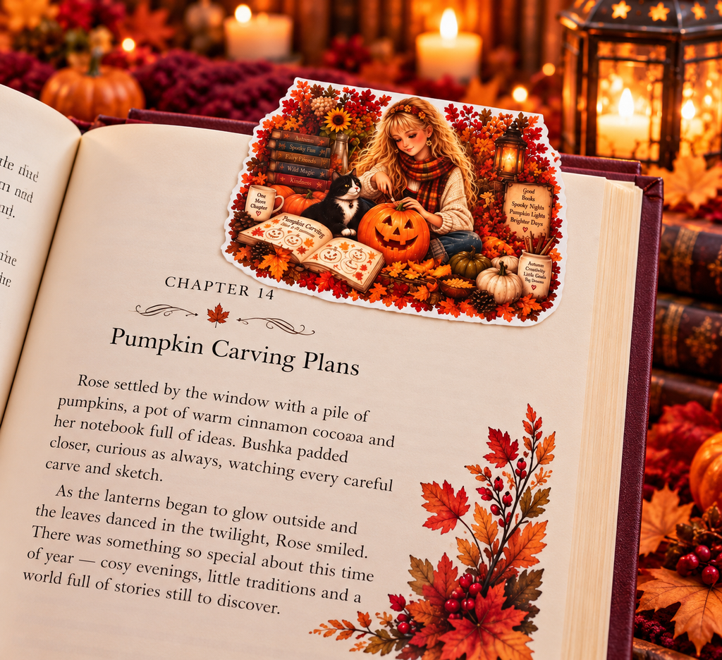 Magnetic Bookmark -  Rose Autumn