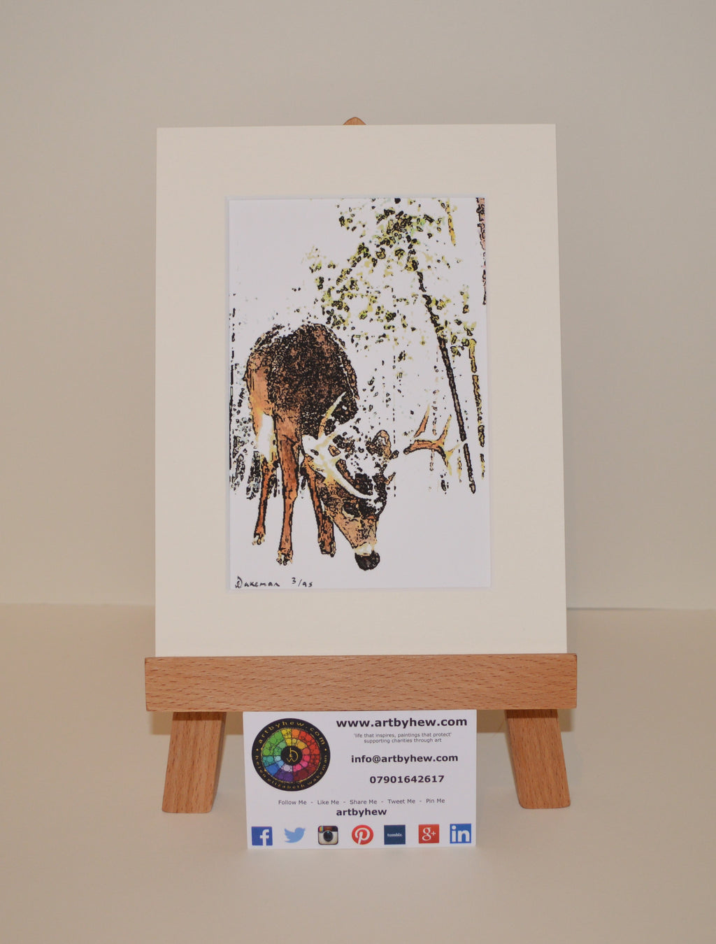 Reindeer In Snow - Original