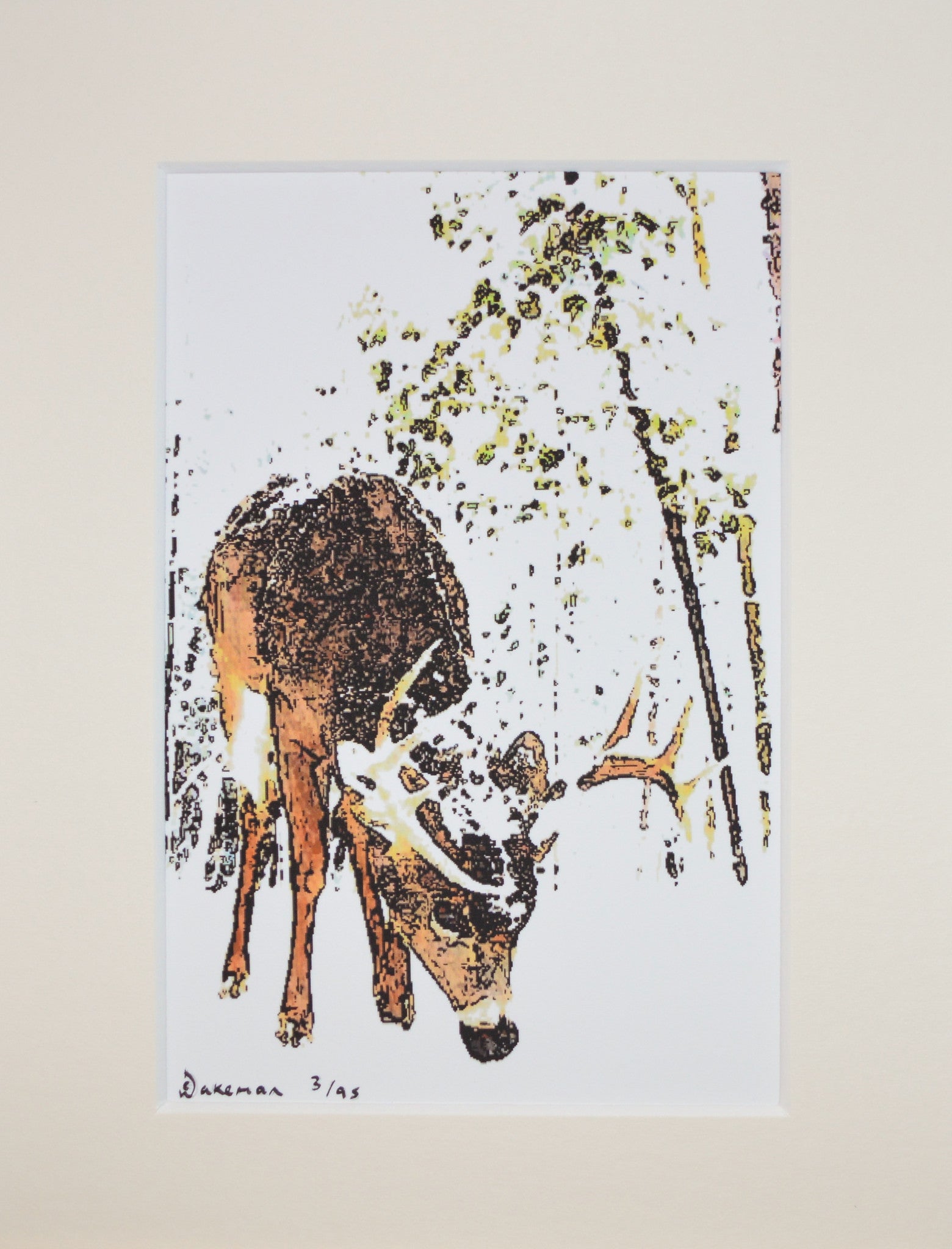 Reindeer In Snow - Original