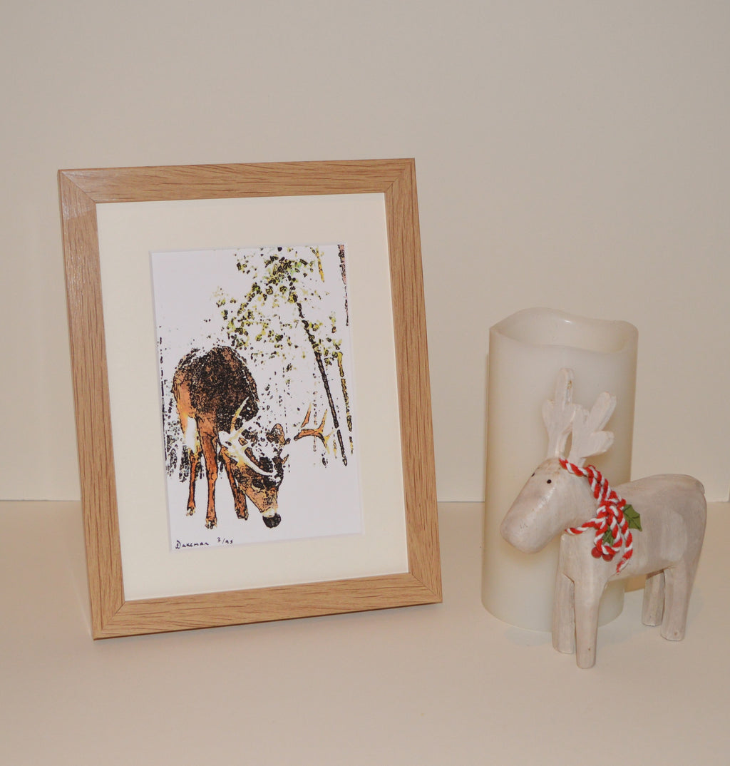 Reindeer In Snow - Original