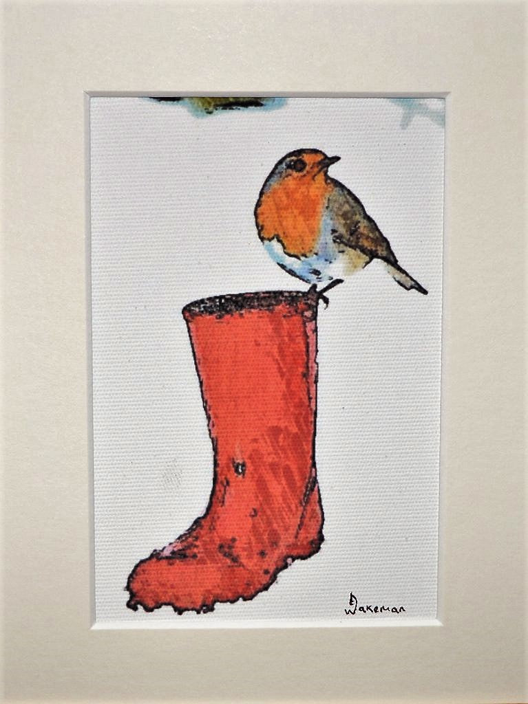 Robin On Welly - Original