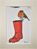 Robin On Welly - Original
