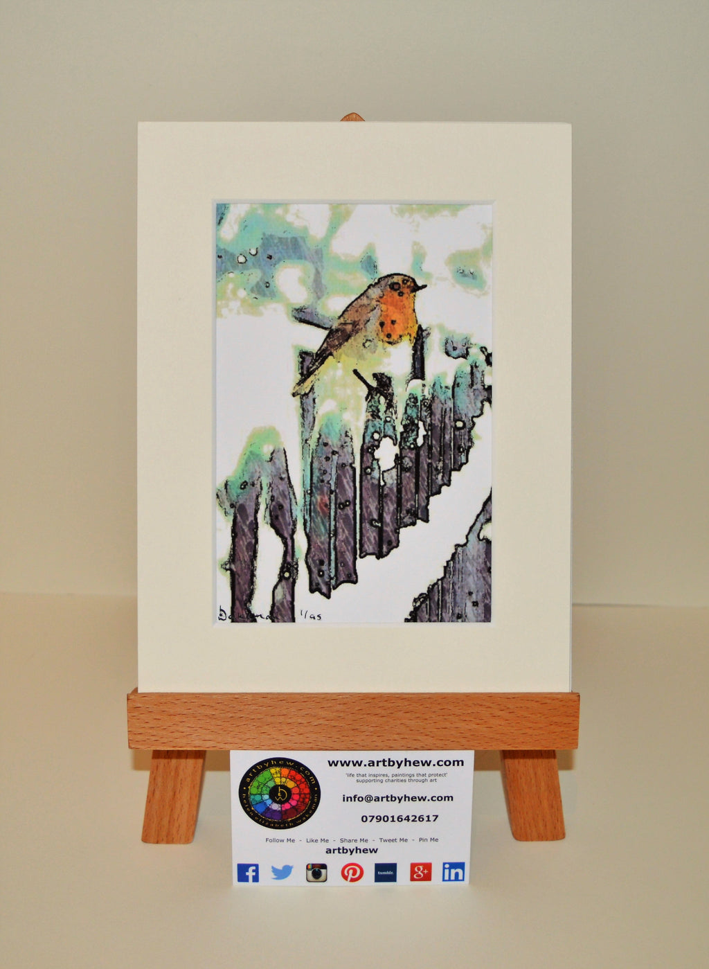 Robin On Fence - Original